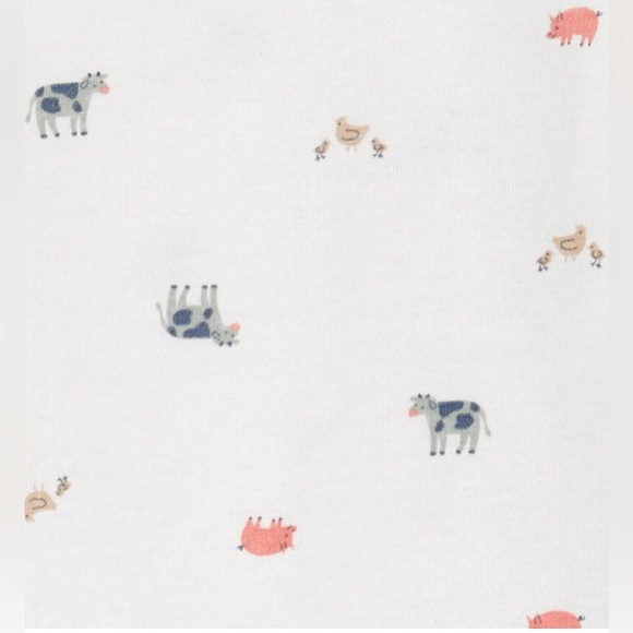 Carter’s 3 Month Baby Boy 3 Piece Farm Animal Outfit Bodysuit, Shirt & Joggers - Picture 4 of 11